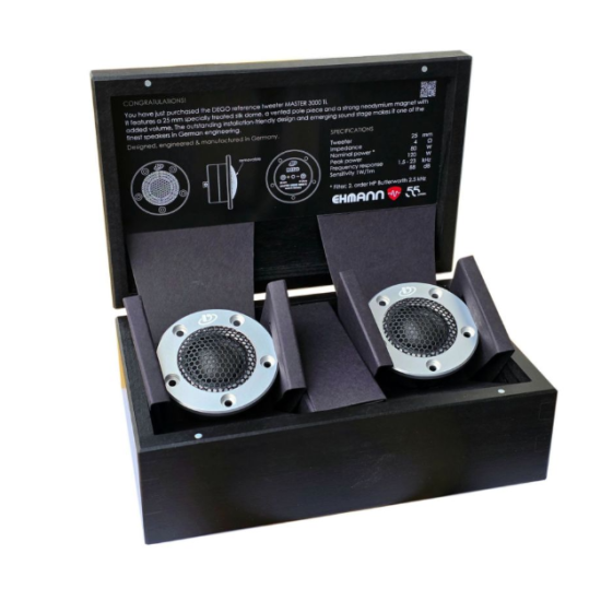 DEGO Master 3000 Ti Głośniki wysokotonowe - tweetery o średnicy 25 mm. Moc 80 W RMS. Impedancja 4 Ohm